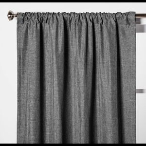 Room darkening curtain set